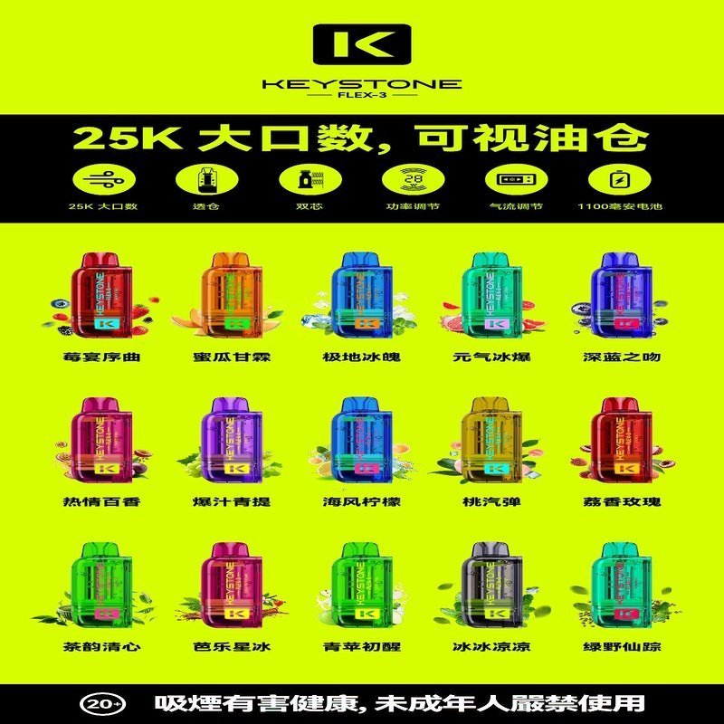 鑰石KEYSTONE FLEX-3 25000口專彈專機套裝|大容量續航:圖片 2
